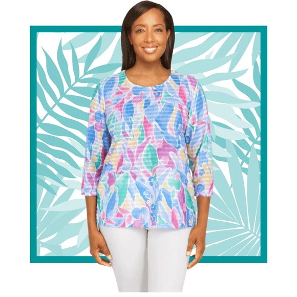 Alfred Dunner Tops - Alfred Dunner Multicolor Women's Blouse sz2X NWT